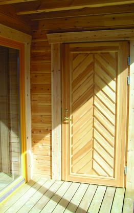 External door without glazing